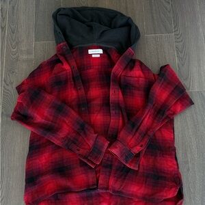Urban Outfitters Red and Black Plaid Casual Button Down Shirt